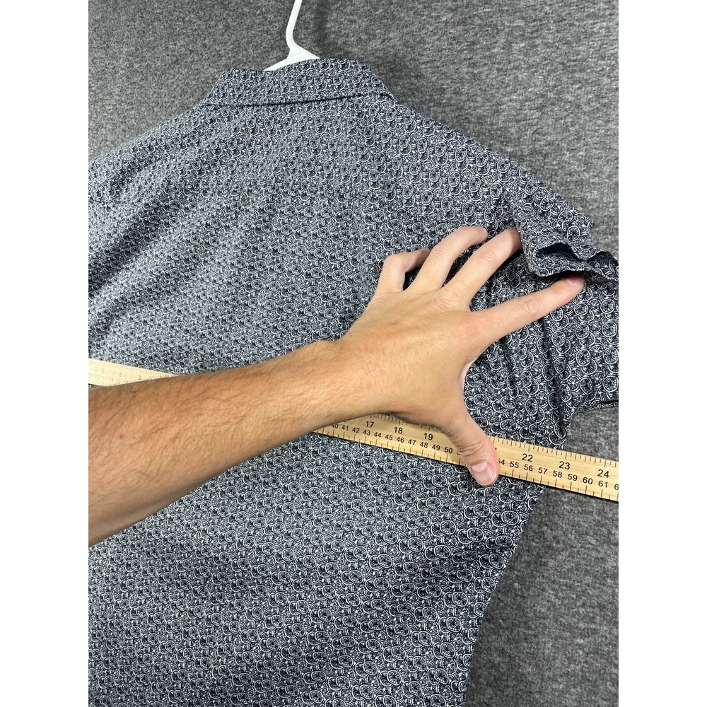 UNTUCKit Tavira Slim Fit Shirt Mens Large Blue White Geometric Medallion 40564 - Picture 7 of 10